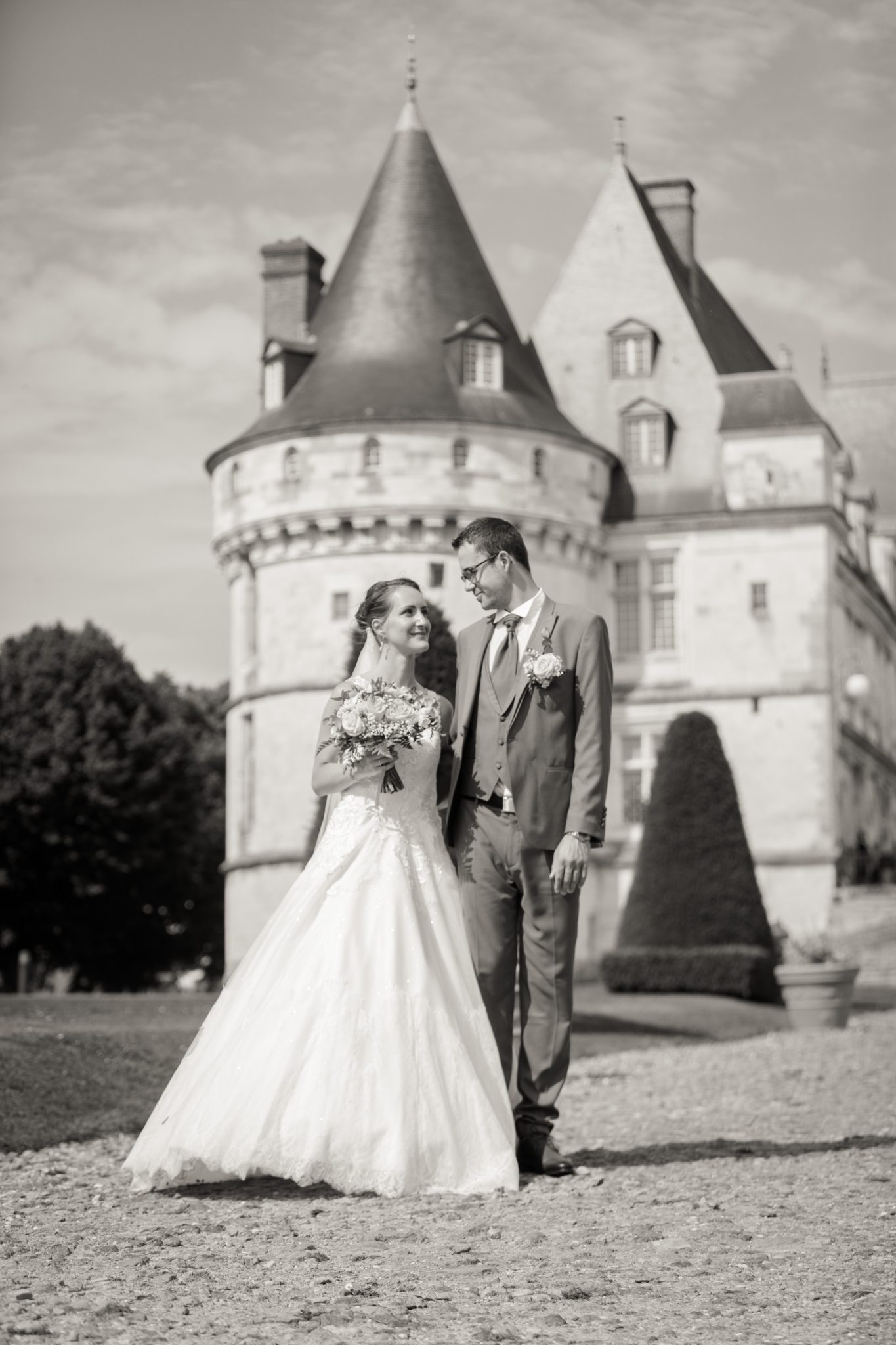 Portrait de couple lors d'un mariage à Rouen